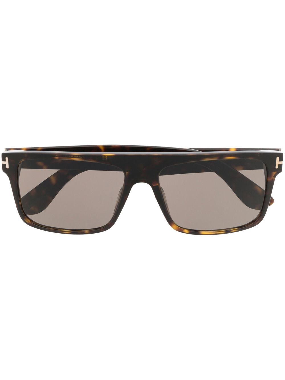 TOM FORD Eyewear Eckige Sonnenbrille in Schildpattoptik - Braun von TOM FORD Eyewear