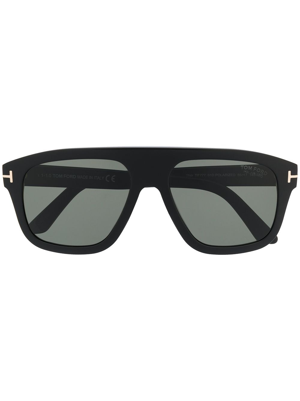 TOM FORD Eyewear Eckige 'Thor' Sonnenbrille - Schwarz von TOM FORD Eyewear