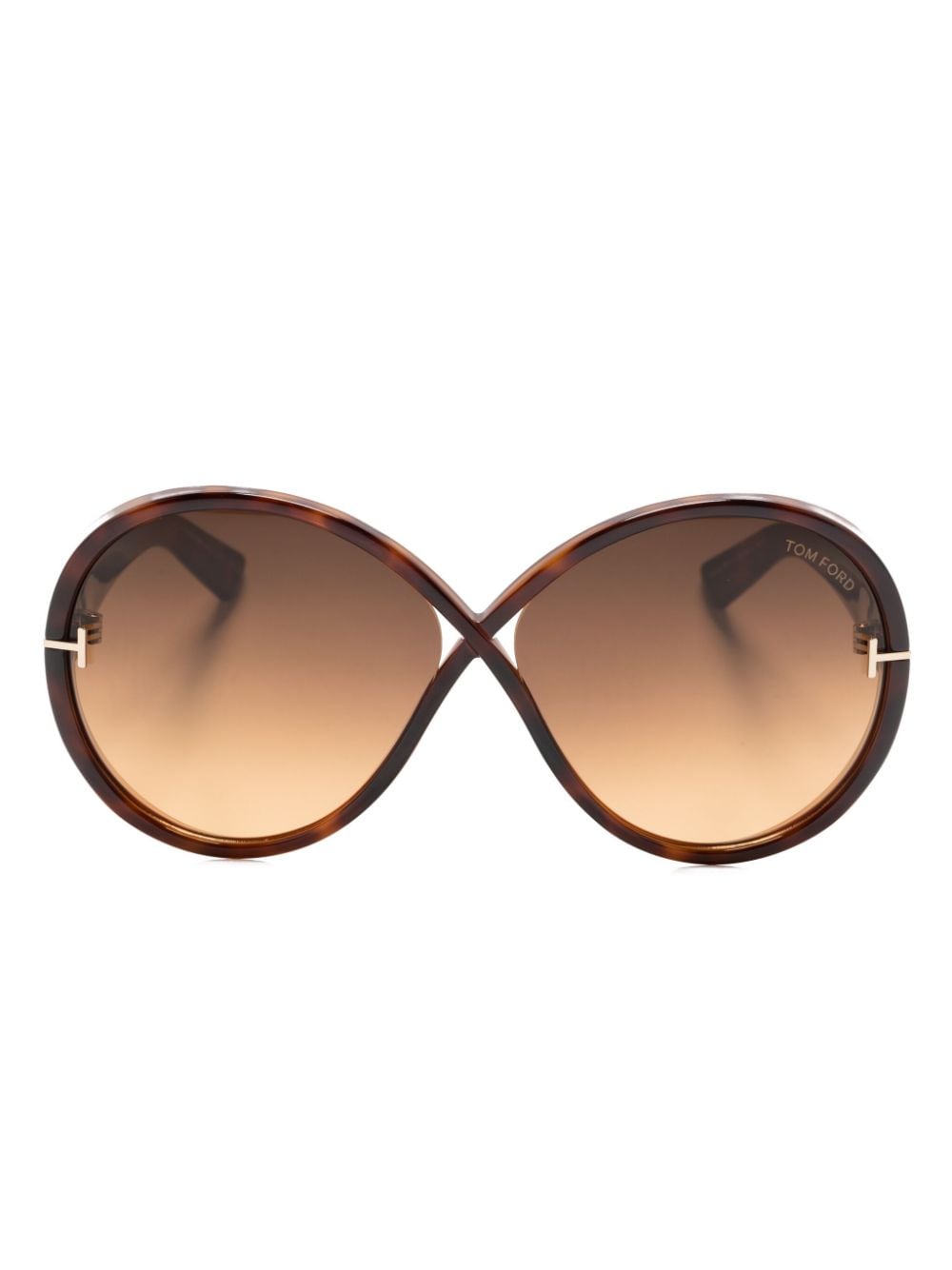 TOM FORD Eyewear Edie Sonnenbrille mit Oversized-Gestell - Braun von TOM FORD Eyewear