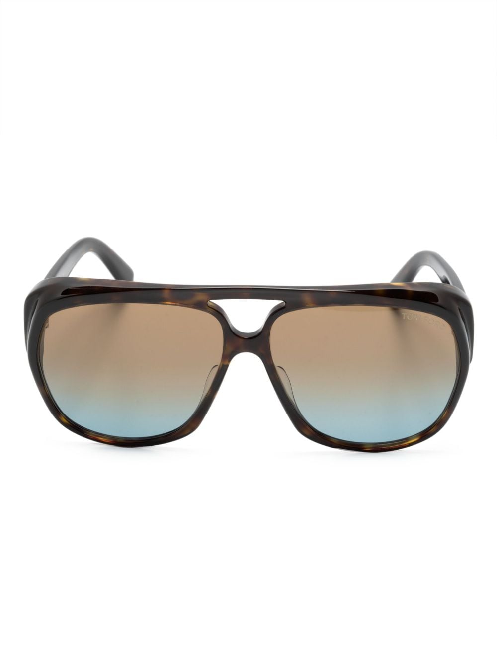 TOM FORD Eyewear Jayden Sonnenbrille mit Oversized-Gestell - Braun von TOM FORD Eyewear