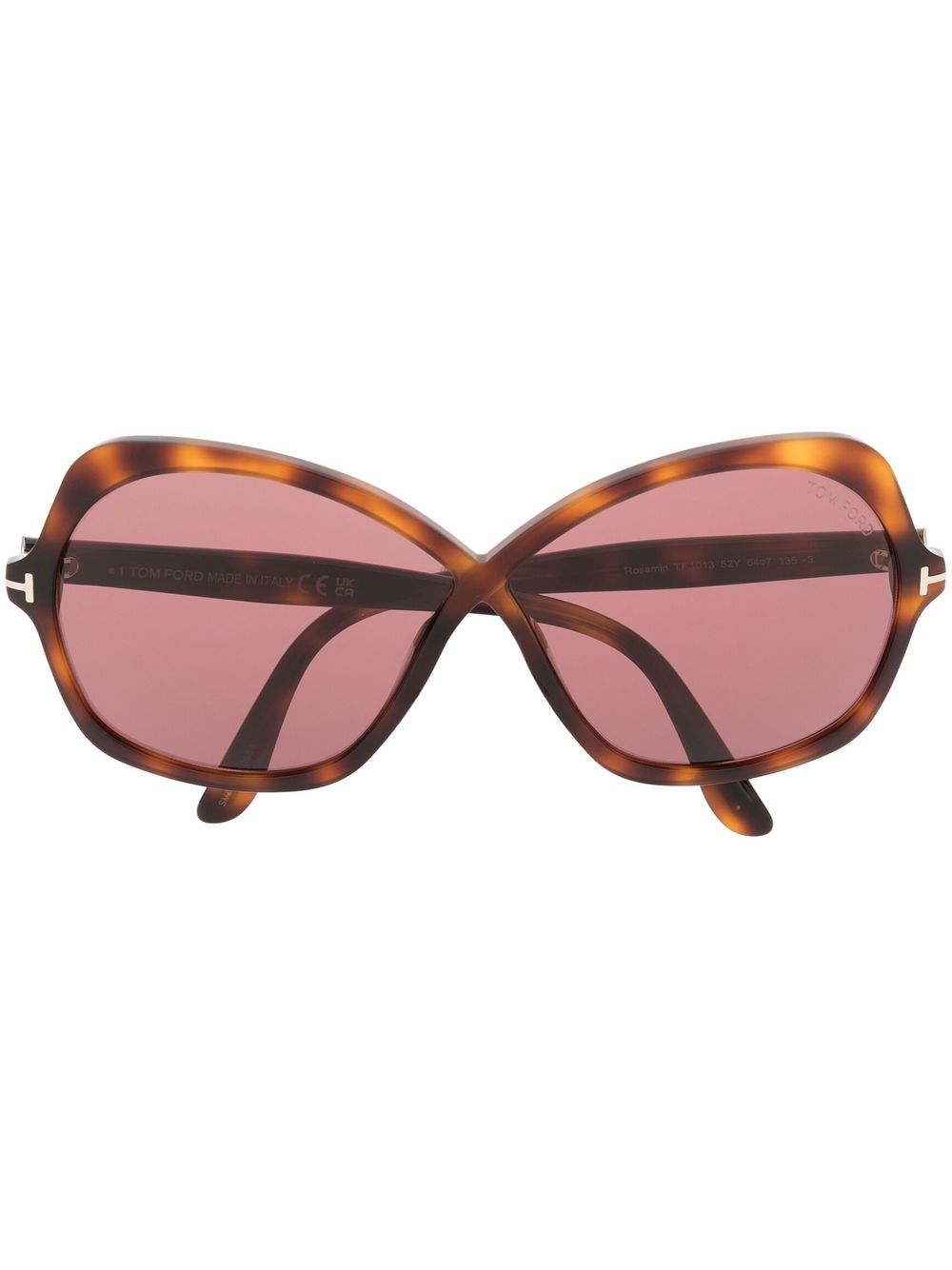 TOM FORD Eyewear Oversized-Sonnenbrille in Schildpattoptik - Braun von TOM FORD Eyewear