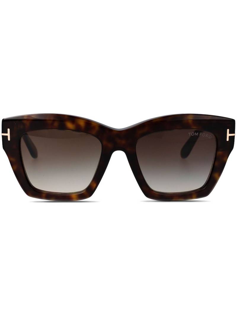 TOM FORD Eyewear Sonnenbrille mit eckigem Gestell - Braun von TOM FORD Eyewear