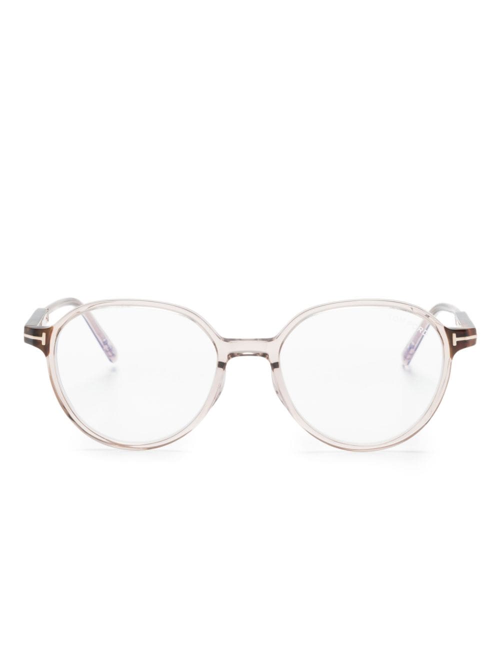 TOM FORD Eyewear Transparente Brille mit rundem Gestell - Rosa von TOM FORD Eyewear