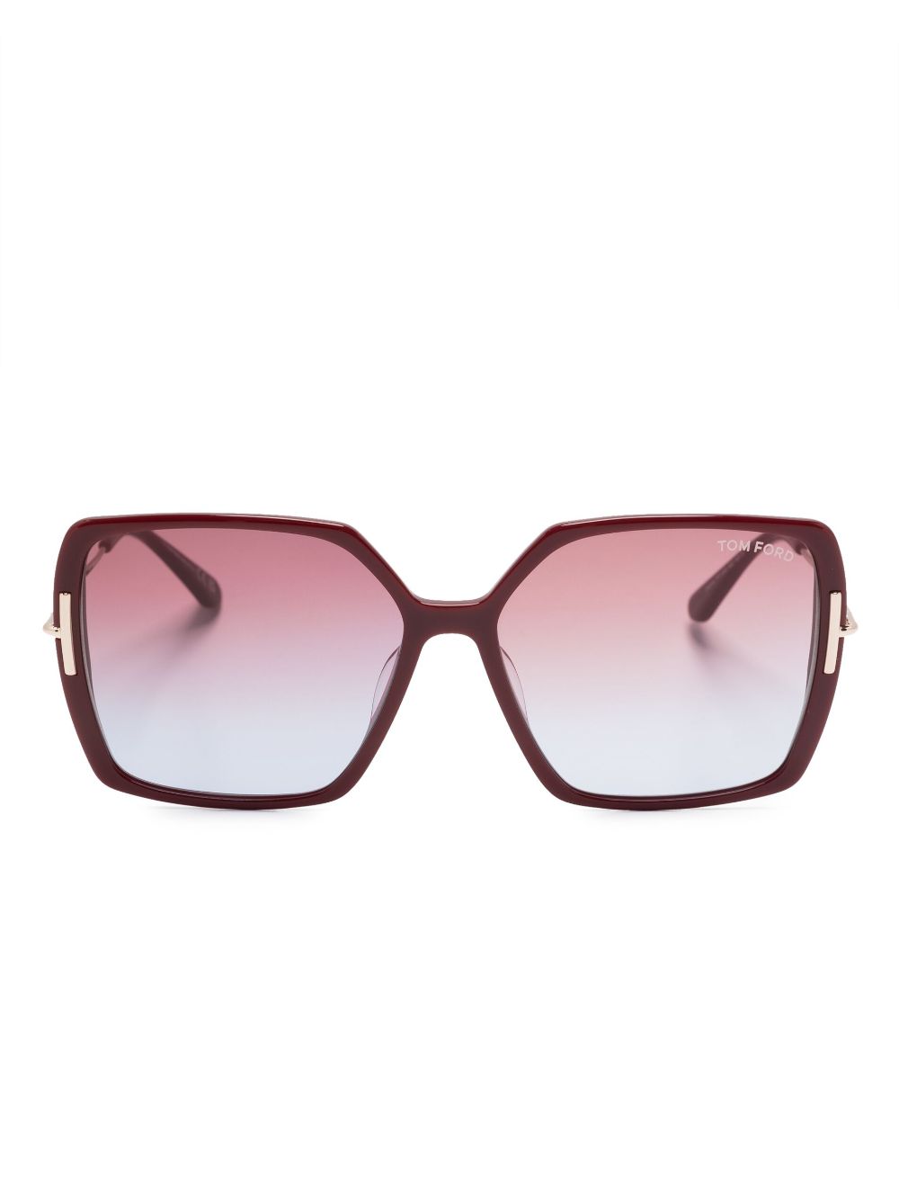 TOM FORD Eyewear Eckige Sonnenbrille mit Farbverlauf - Rot von TOM FORD Eyewear