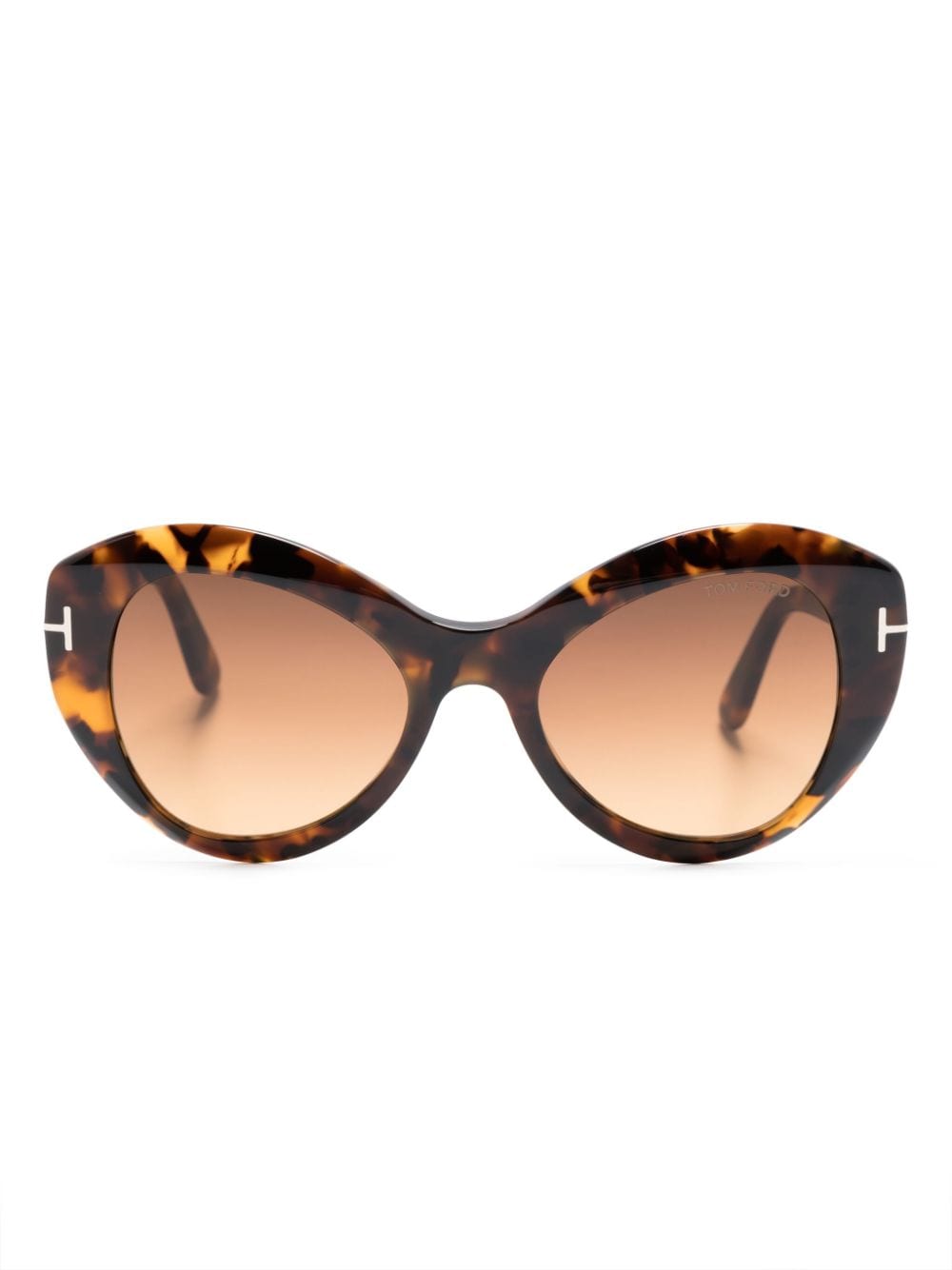 TOM FORD Eyewear Oversized-Sonnenbrille in Schildpattoptik - Braun von TOM FORD Eyewear