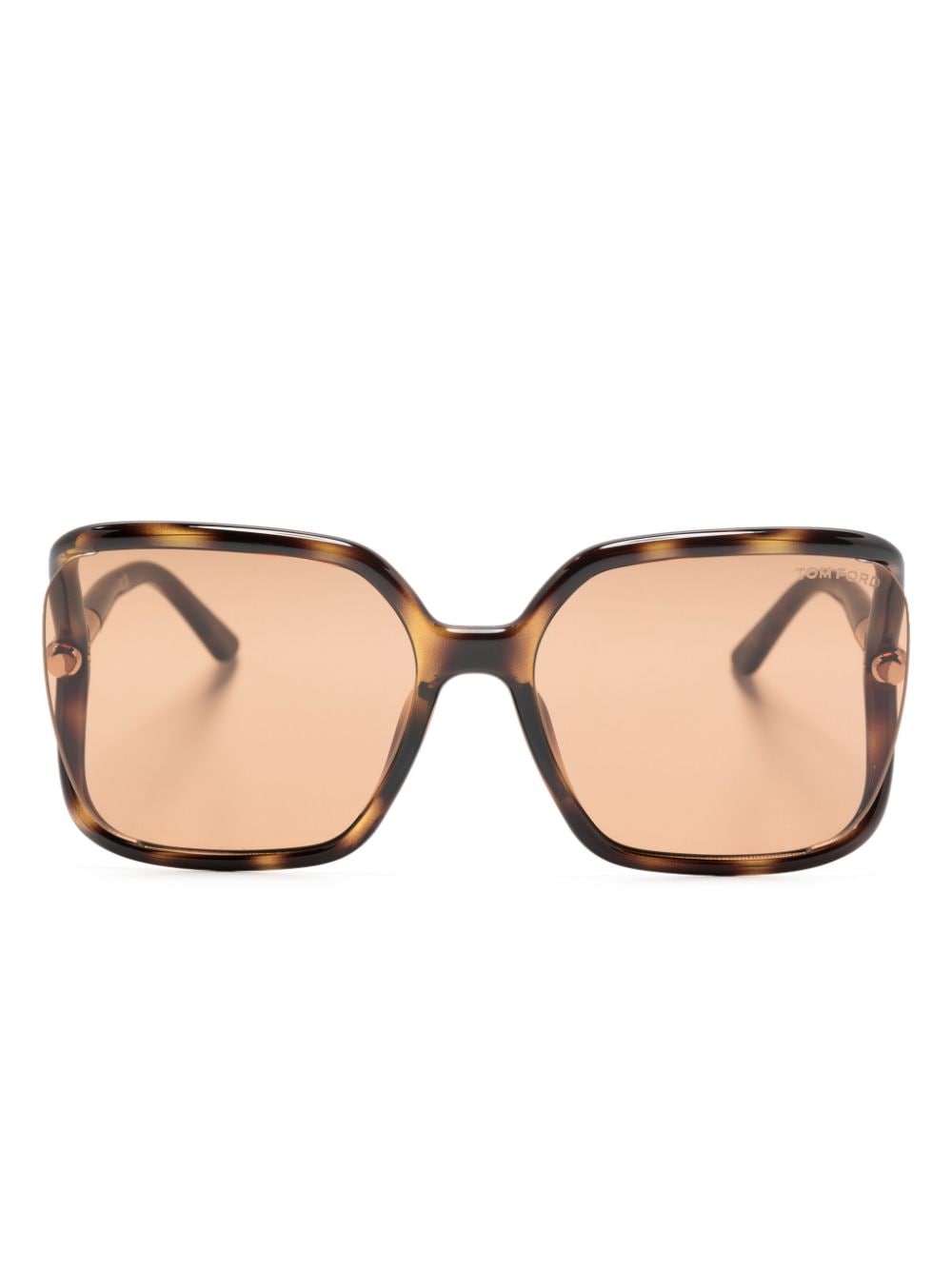 TOM FORD Eyewear Oversized-Sonnenbrille in Schildpattoptik - Braun von TOM FORD Eyewear