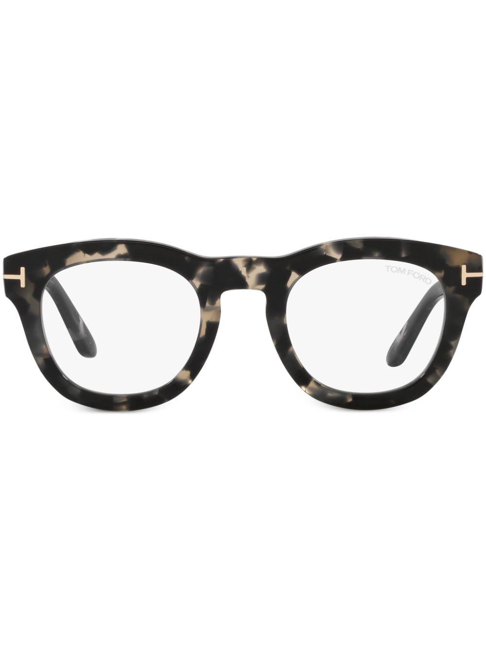 TOM FORD Eyewear Eckige Brille in Schildpattoptik - Schwarz von TOM FORD Eyewear