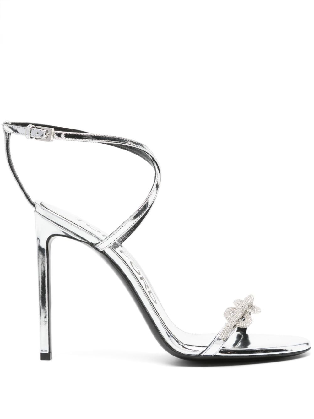 TOM FORD Stiletto-Sandalen 105mm - Silber von TOM FORD