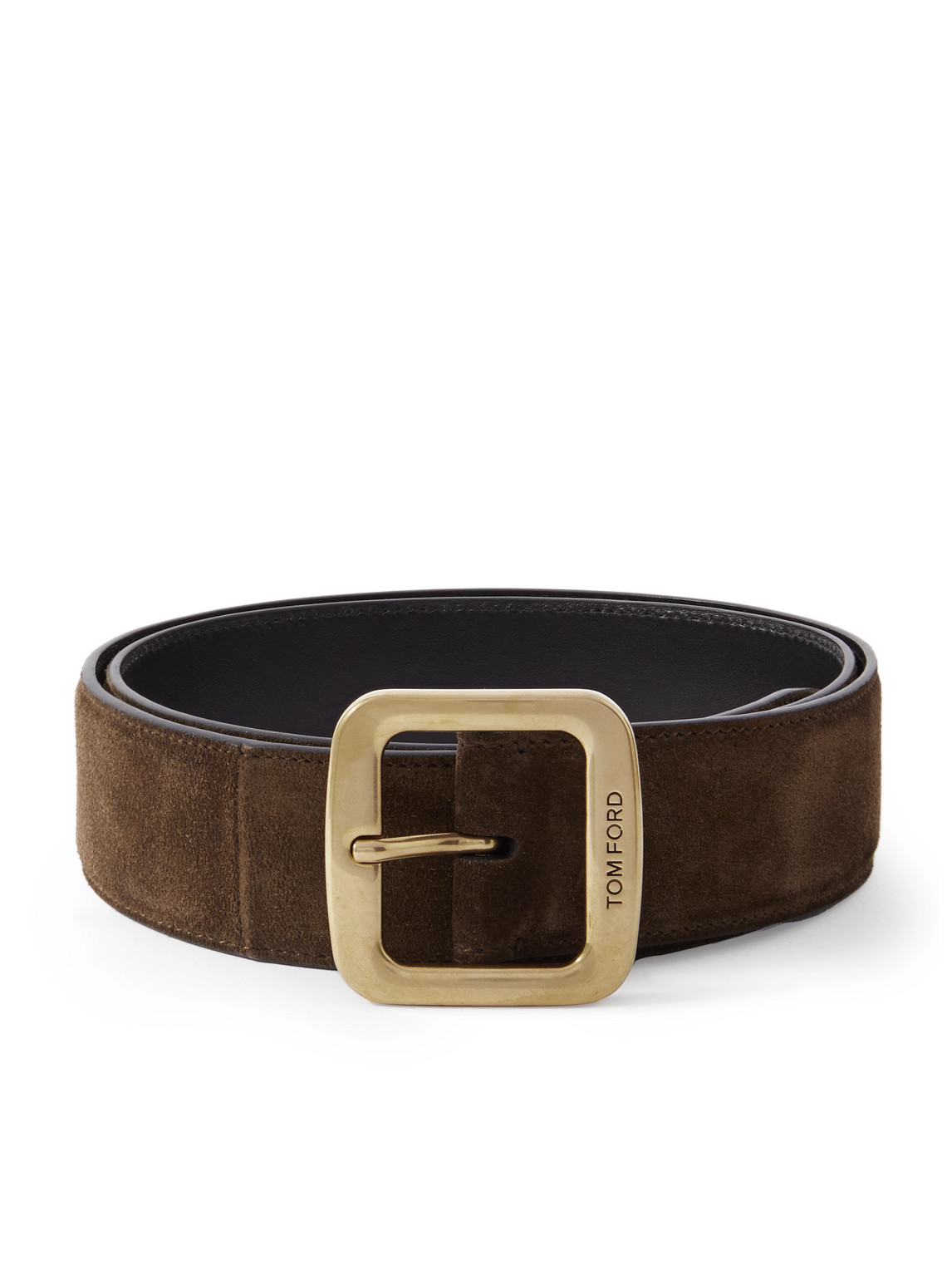TOM FORD - 4cm Suede Belt - Men - Green - EU 85 von TOM FORD