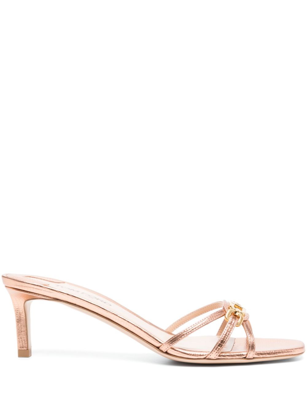 TOM FORD Mules mit Logo-Schild 60mm - Nude von TOM FORD