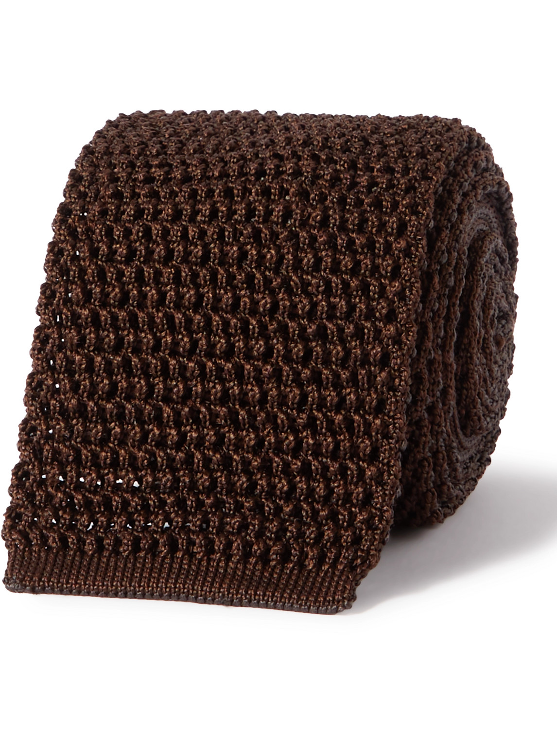 TOM FORD - 7.5cm Knitted Silk Tie - Men - Brown von TOM FORD