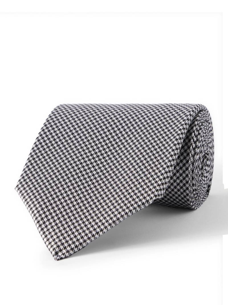 TOM FORD - 8cm Houndstooth Silk Tie - Men - Black von TOM FORD
