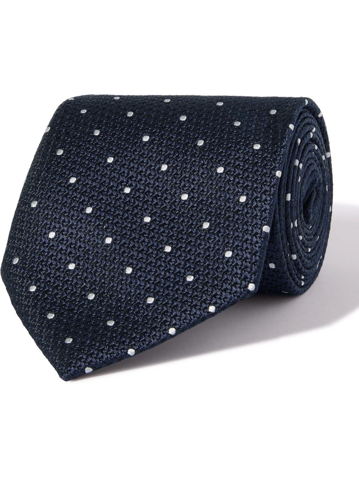 TOM FORD - 8cm Polka-Dot Silk-Jacquard Tie - Men - Blue von TOM FORD