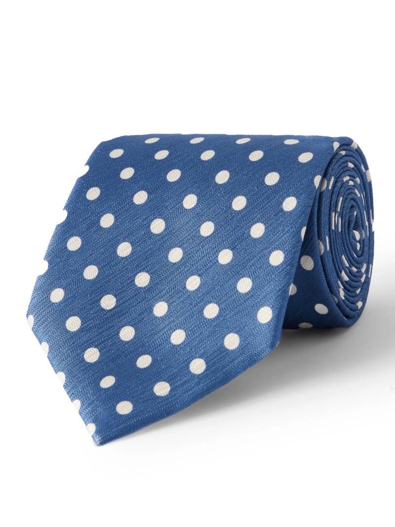 TOM FORD - 8cm Polka-Dot Silk-Jacquard Tie - Men - Blue TOM FORD - 8cm Polka-Dot Silk-Jacquard Tie - Men - Blue von TOM FORD