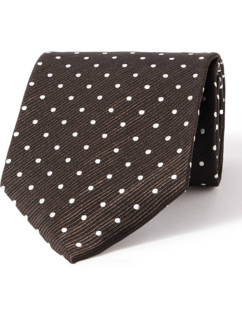 TOM FORD - 8cm Polka-Dot Silk-Twill Tie - Men - Brown von TOM FORD
