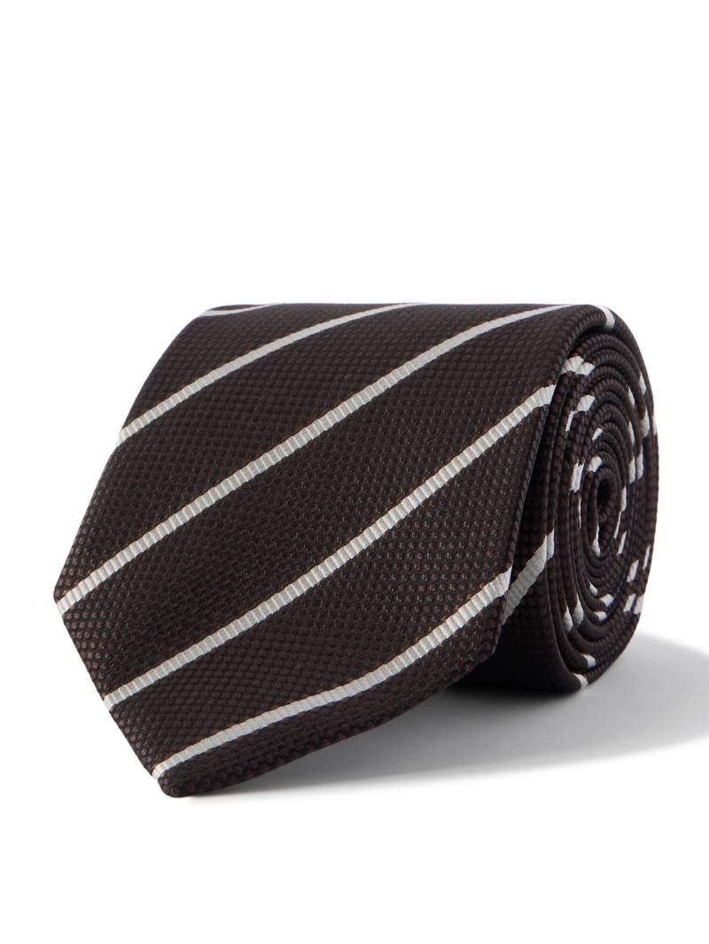 TOM FORD - 8cm Striped Silk-Jacquard Tie - Men - Brown von TOM FORD