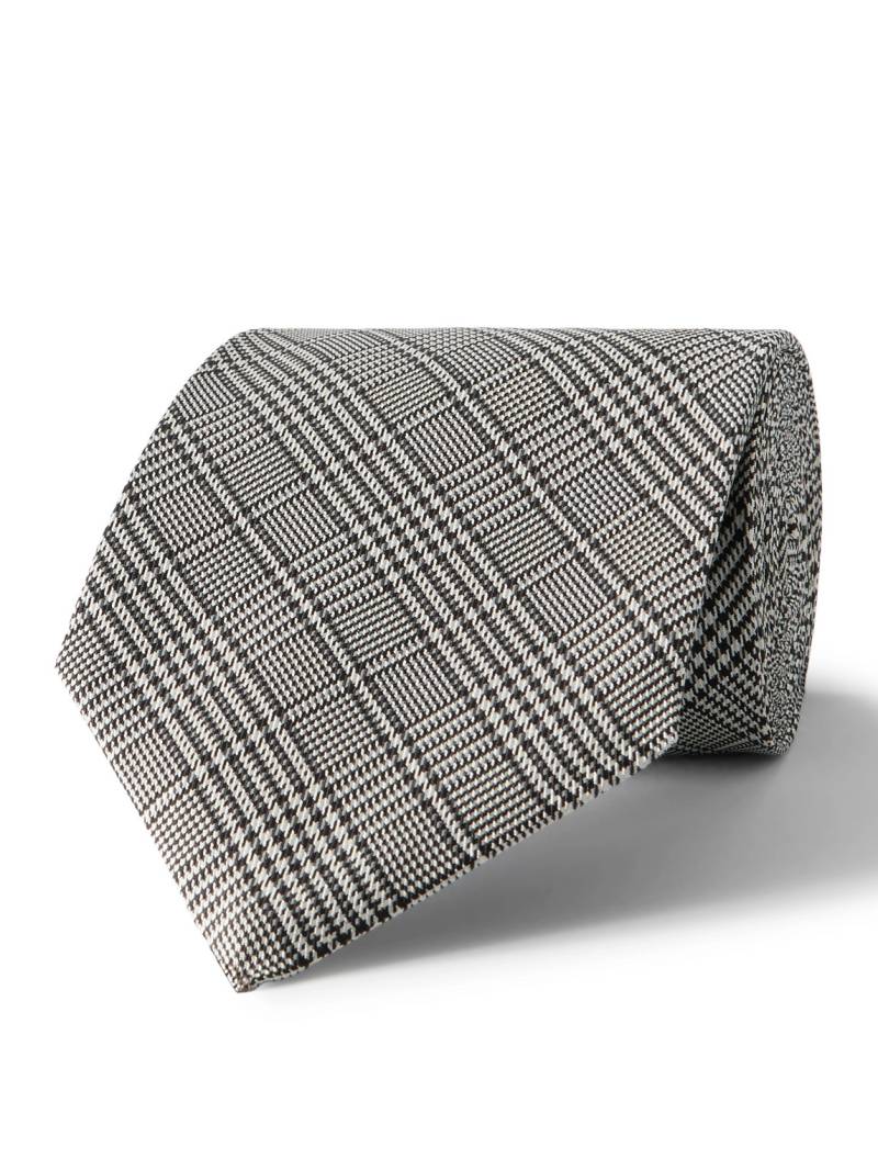 TOM FORD - 9cm Prince of Wales Silk Tie - Men - Gray von TOM FORD