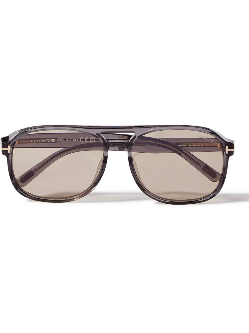 TOM FORD - Aviator-Style Acetate Sunglasses - Men - Gray von TOM FORD