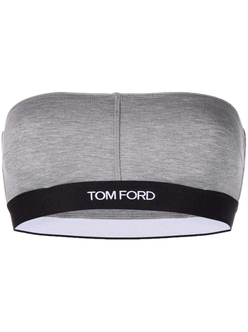 TOM FORD Bandeau-BH mit Logo - Grau von TOM FORD