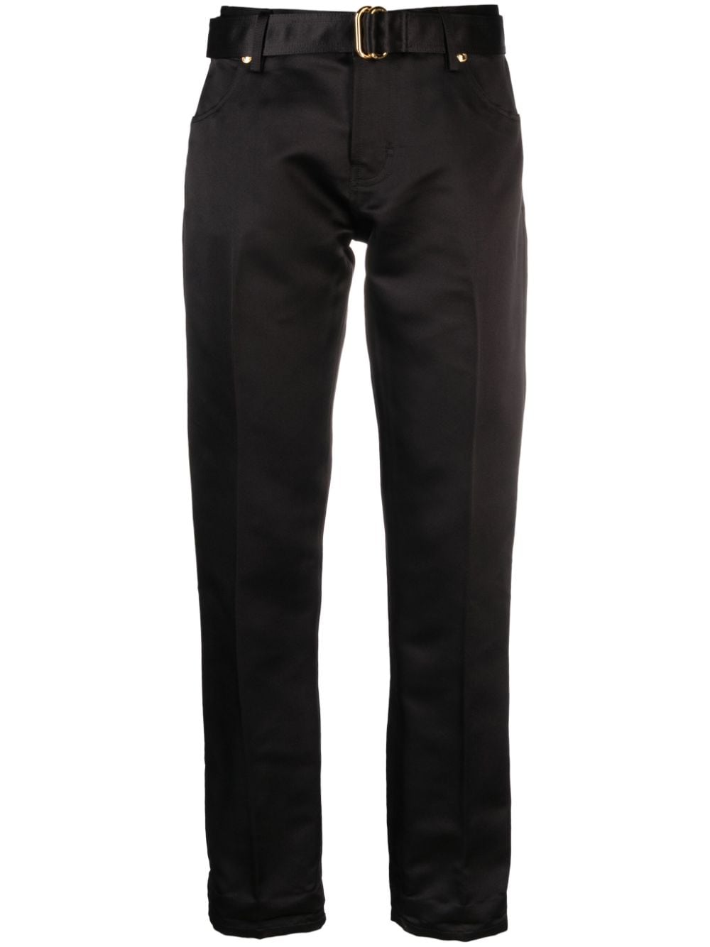 TOM FORD Boyfriend-Hose aus Duchess-Seidensatin - Schwarz von TOM FORD