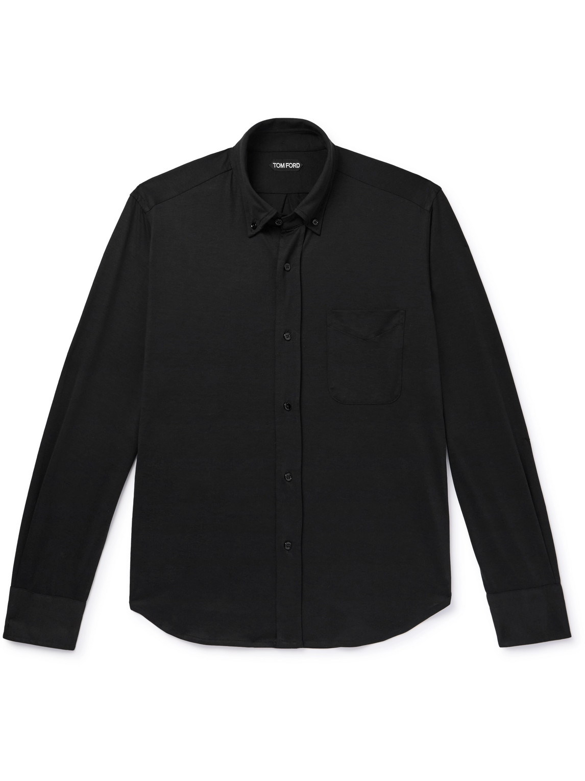 TOM FORD - Button-Down Collar Silk and Cotton-Blend Shirt - Men - Black - IT 44 TOM FORD - Button-Down Collar Silk and Cotton-Blend Shirt - Men - Black - IT 44 von TOM FORD