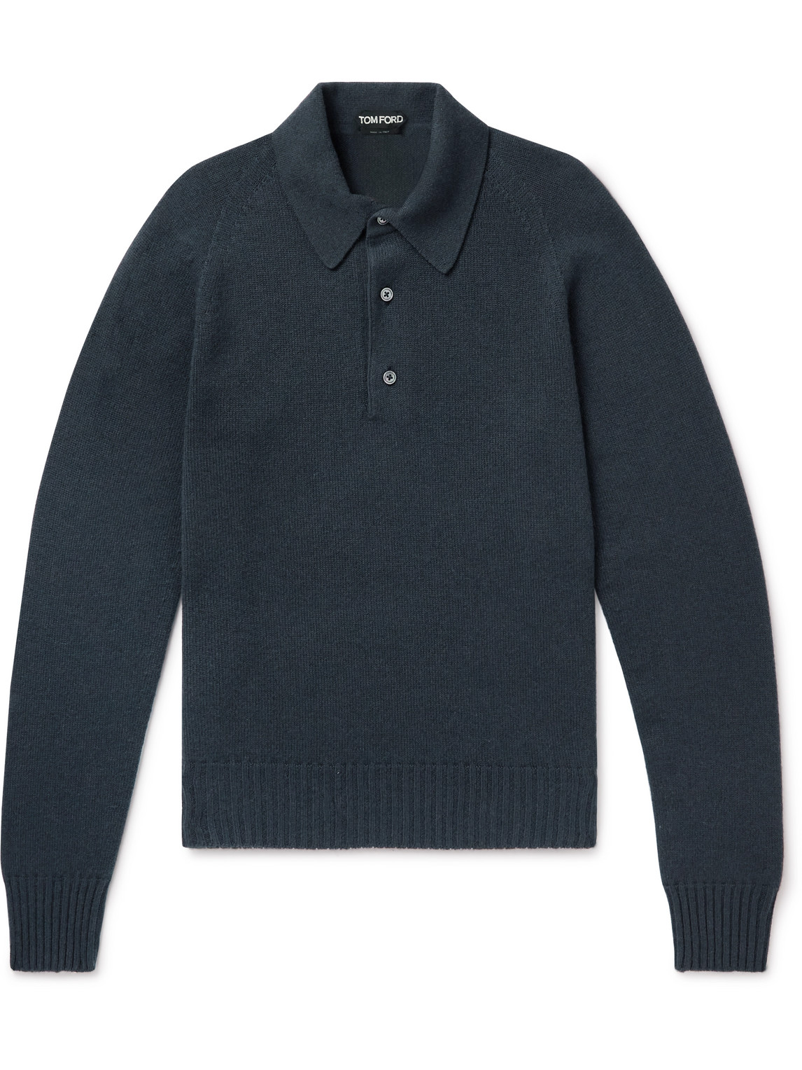 TOM FORD - Cashmere Polo Shirt - Men - Blue - IT 44 TOM FORD - Cashmere Polo Shirt - Men - Blue - IT 44 von TOM FORD