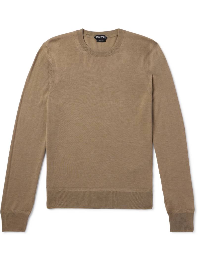 TOM FORD - Cashmere and Silk-Blend Sweater - Men - Brown - IT 54 von TOM FORD