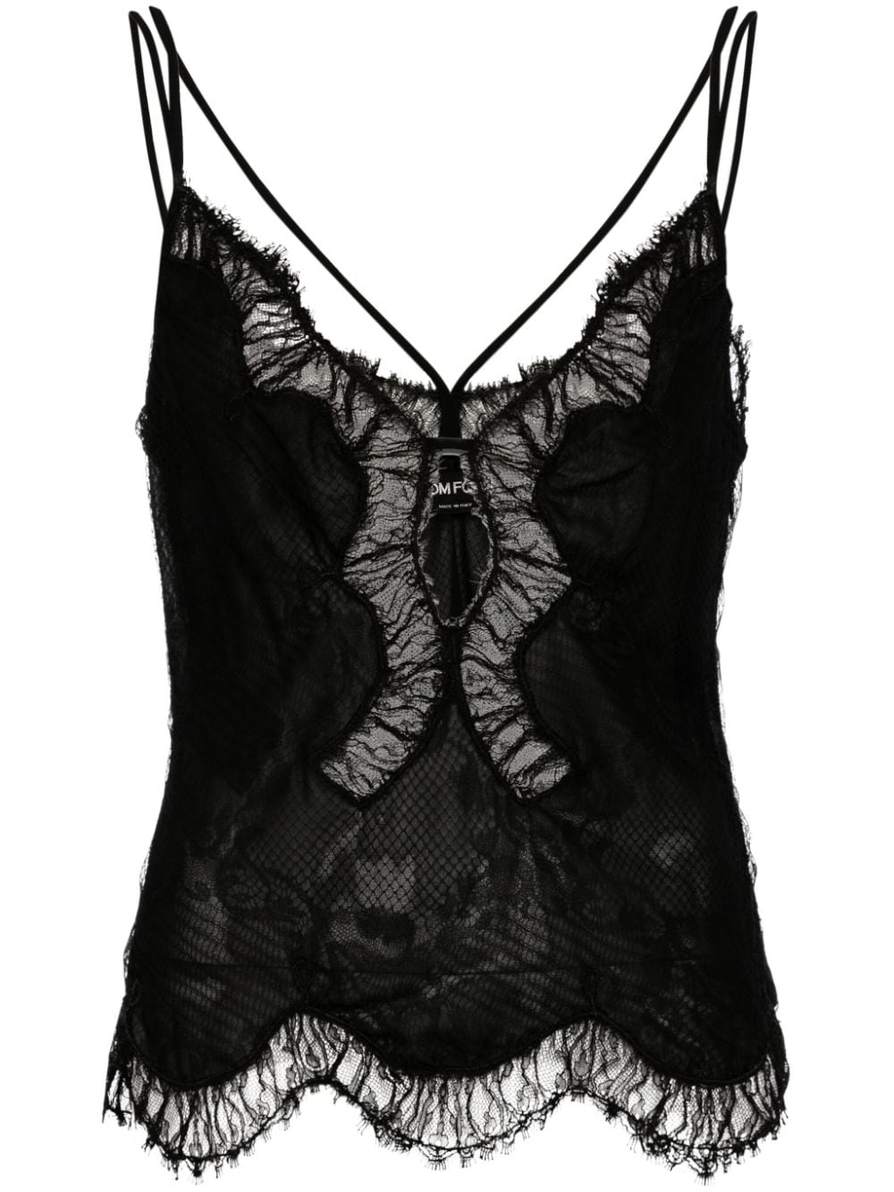 TOM FORD Chantilly-lace slip top - Schwarz von TOM FORD