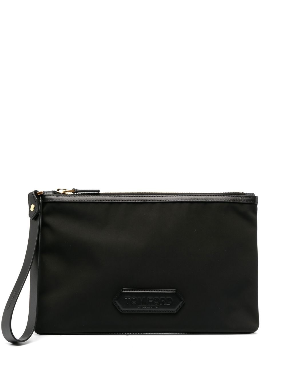 TOM FORD Clutch mit Logo-Patch - Schwarz von TOM FORD