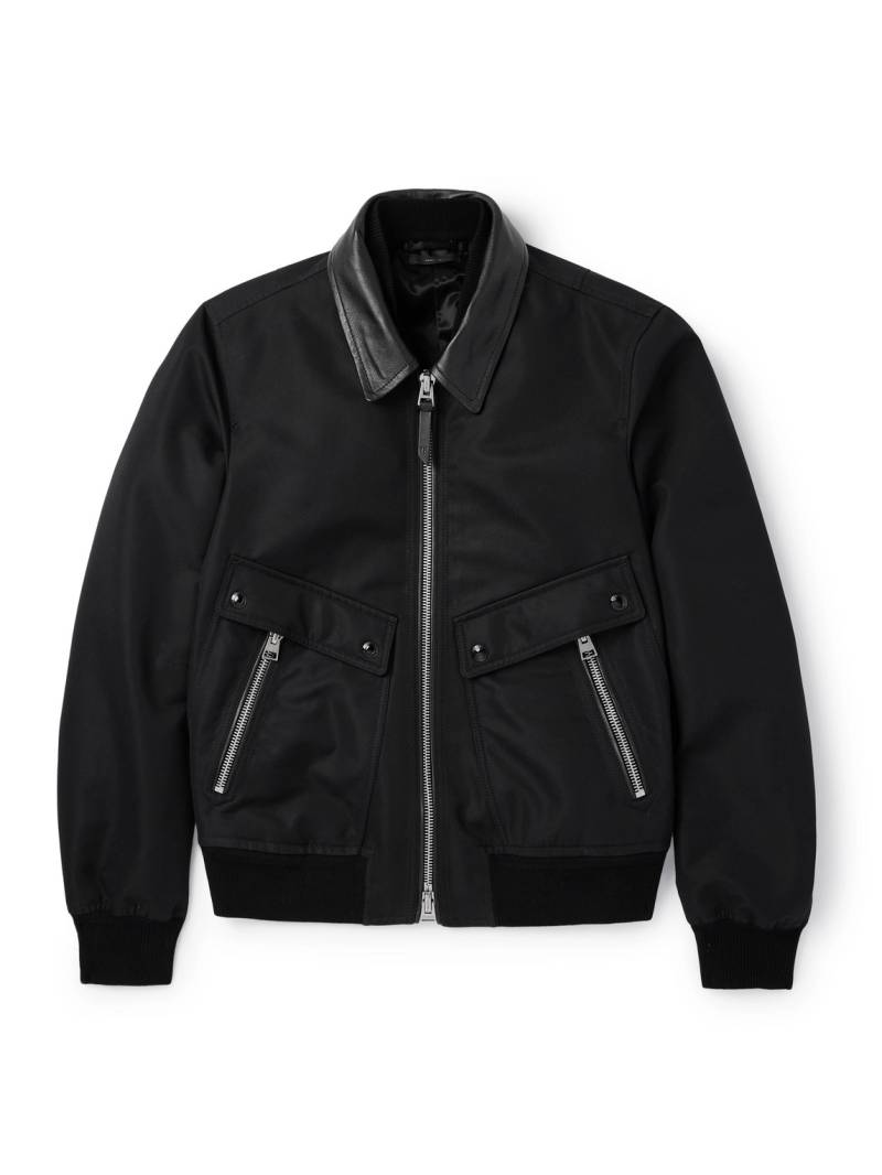 TOM FORD - Coated Cotton-Canvas Bomber Jacket - Men - Black - IT 50 von TOM FORD