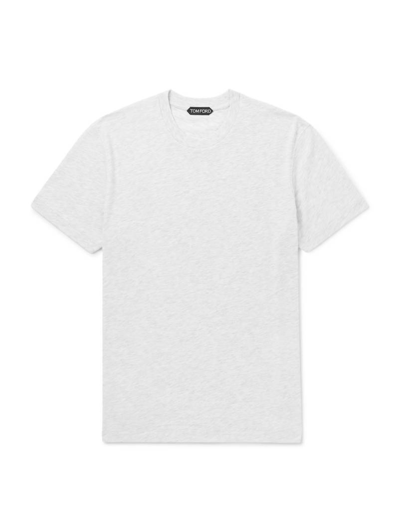 TOM FORD - Cotton-Blend Jersey T-Shirt - Men - Gray - IT 56 von TOM FORD