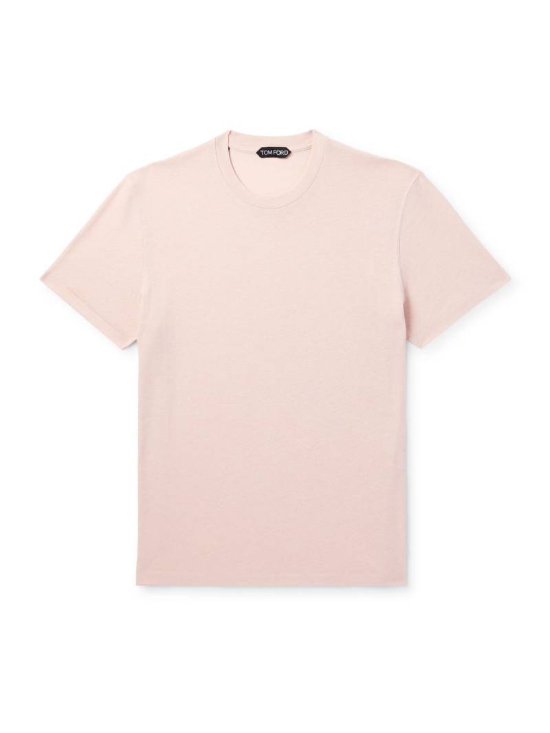 TOM FORD - Cotton-Blend Jersey T-Shirt - Men - Pink - IT 60 von TOM FORD