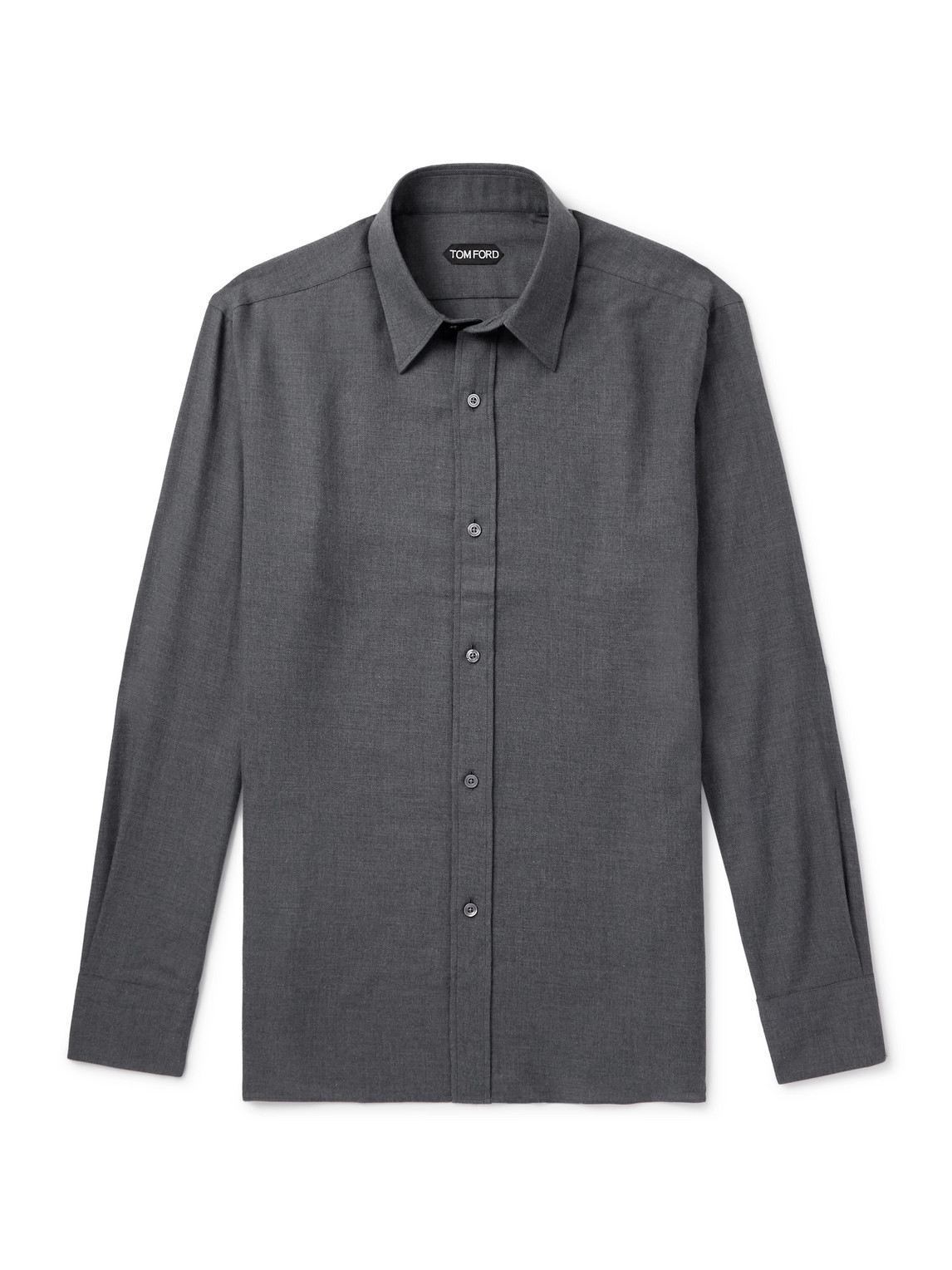 TOM FORD - Cotton and Cashmere-Blend Shirt - Men - Gray - EU 41 von TOM FORD