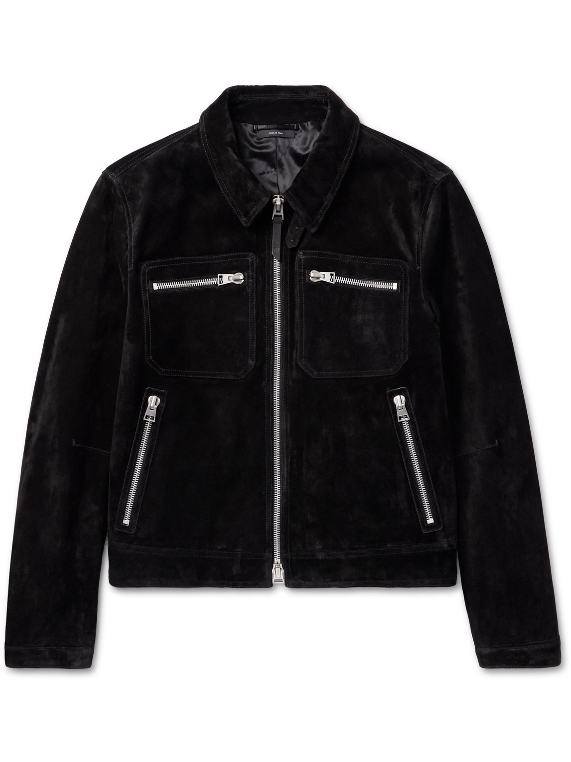 TOM FORD - Cropped Suede Jacket - Men - Black - IT 46 von TOM FORD