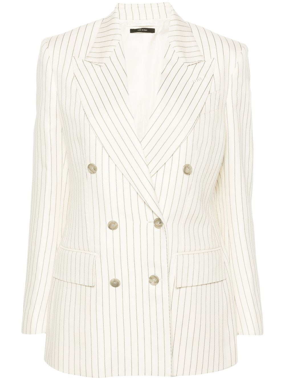 TOM FORD Doppelreihiger Blazer mit Streifen - Nude von TOM FORD