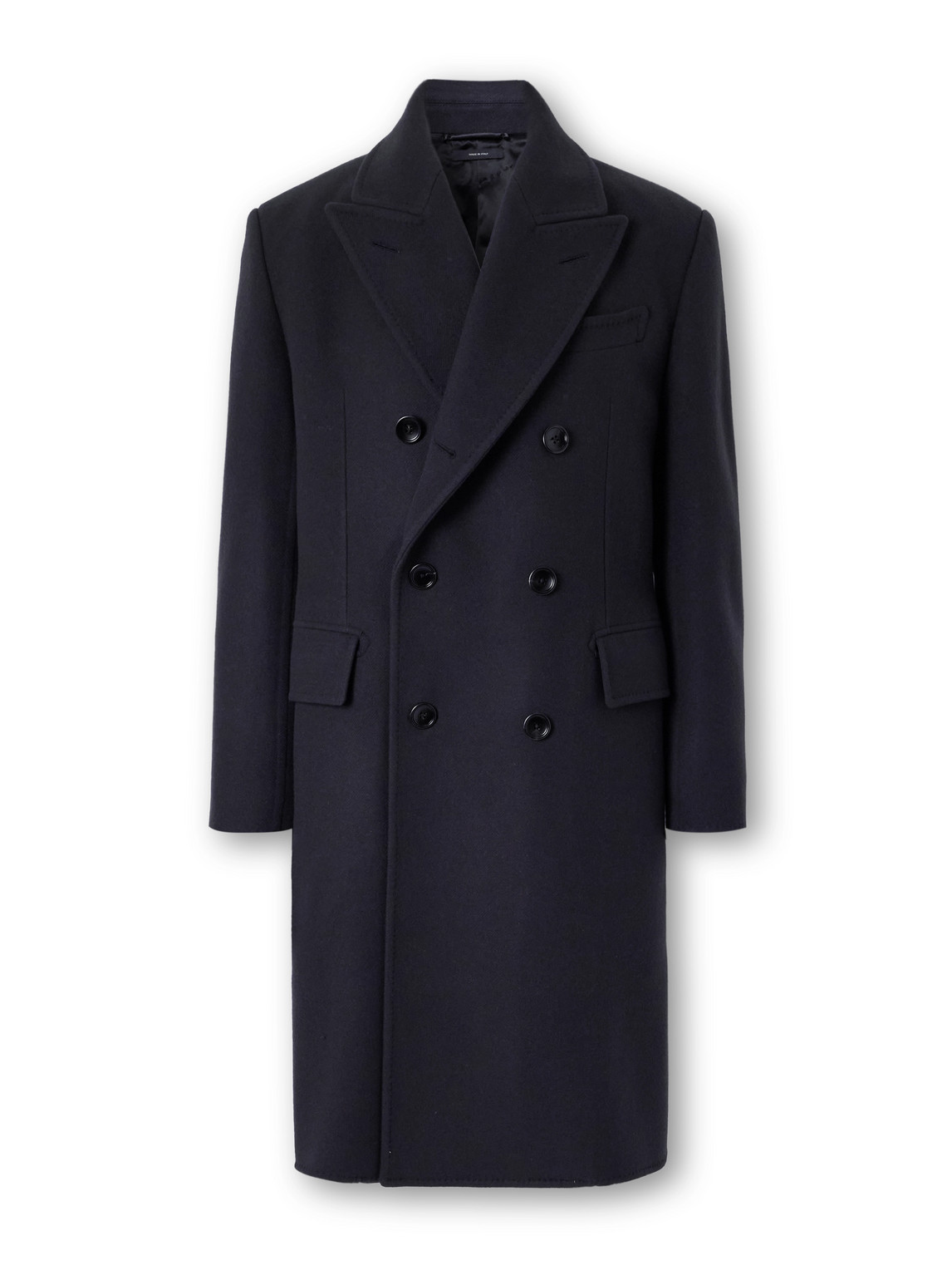 TOM FORD - Double-Breasted Wool Overcoat - Men - Blue - IT 54 von TOM FORD