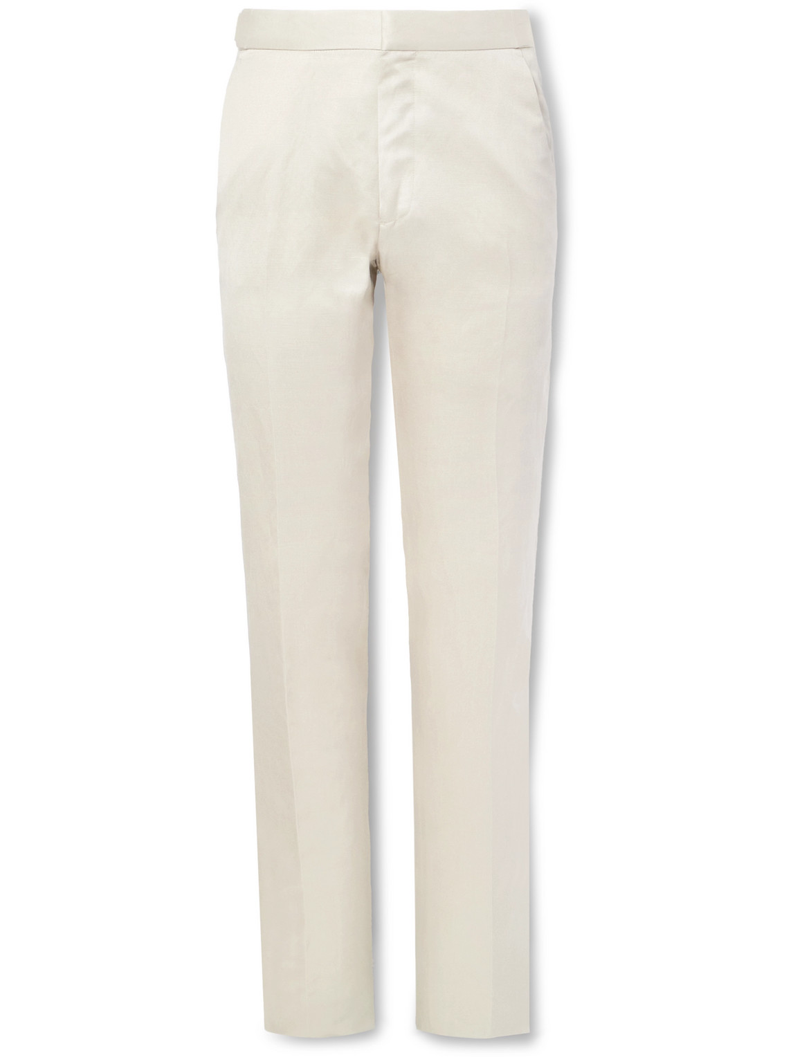 TOM FORD - Dyllan Straight-Leg Silk and Linen-Blend Twill Suit Trousers - Men - Neutrals - IT 50 TOM FORD - Dyllan Straight-Leg Silk and Linen-Blend Twill Suit Trousers - Men - Neutrals - IT 50 von TOM FORD