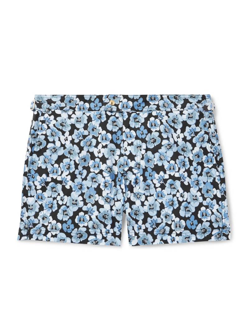 TOM FORD - Floral-Print Slim-Fit Short-Length Swim Shorts - Men - Blue - IT 50 von TOM FORD