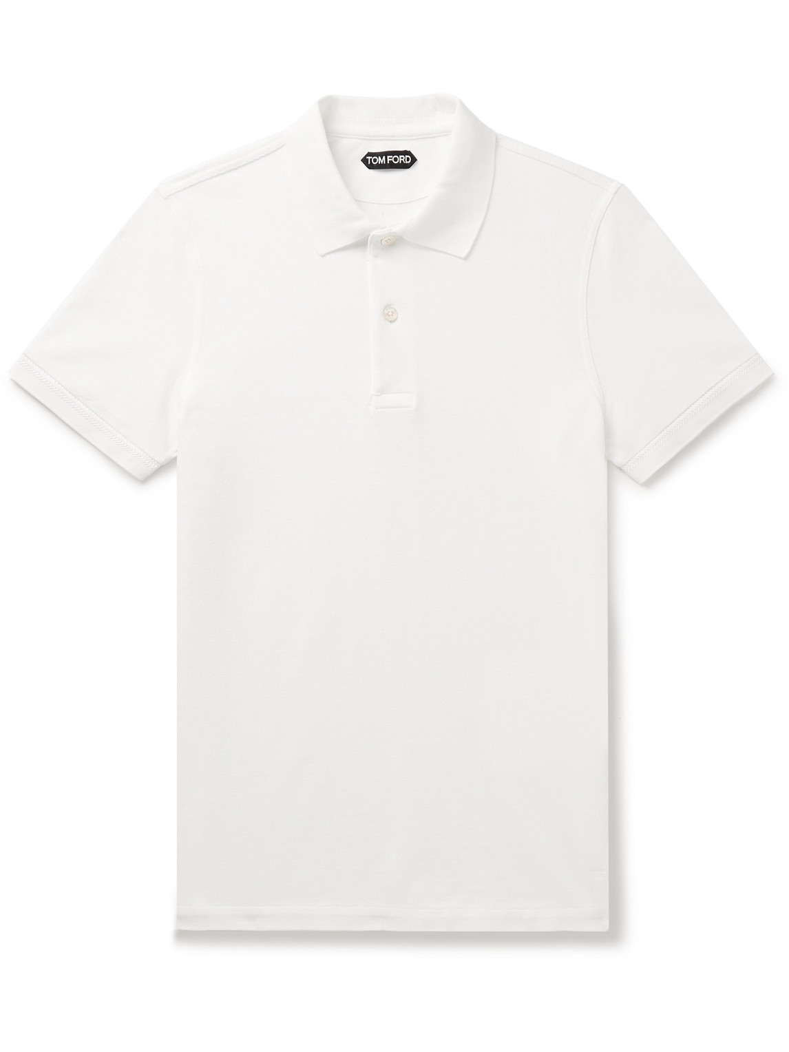 TOM FORD - Garment-Dyed Cotton-Piqué Polo Shirt - Men - White - IT 56 TOM FORD - Garment-Dyed Cotton-Piqué Polo Shirt - Men - White - IT 56 von TOM FORD