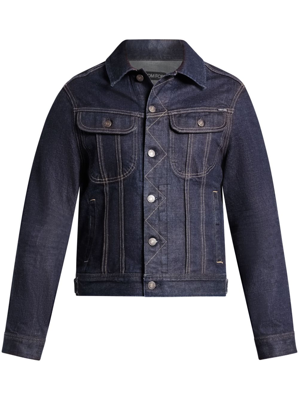 TOM FORD Jeansjacke mit Kontrastnähten - Blau von TOM FORD