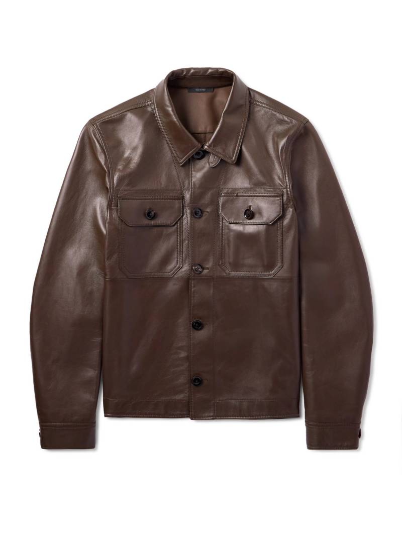 TOM FORD - Leather Jacket - Men - Brown - IT 58 von TOM FORD