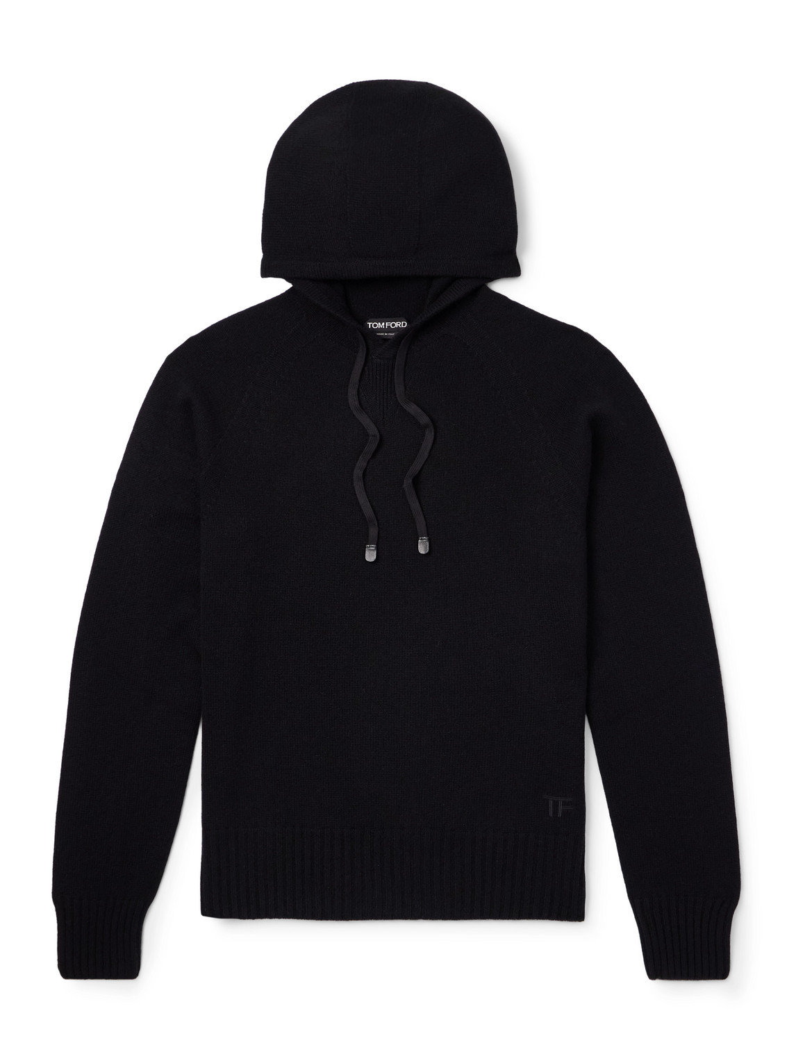 TOM FORD - Logo-Embroidered Cashmere Hoodie - Men - Black - IT 48 von TOM FORD