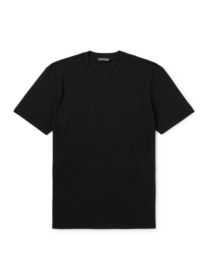 TOM FORD - Lyocell and Cotton-Blend Jersey T-Shirt - Men - Black - IT 44 von TOM FORD