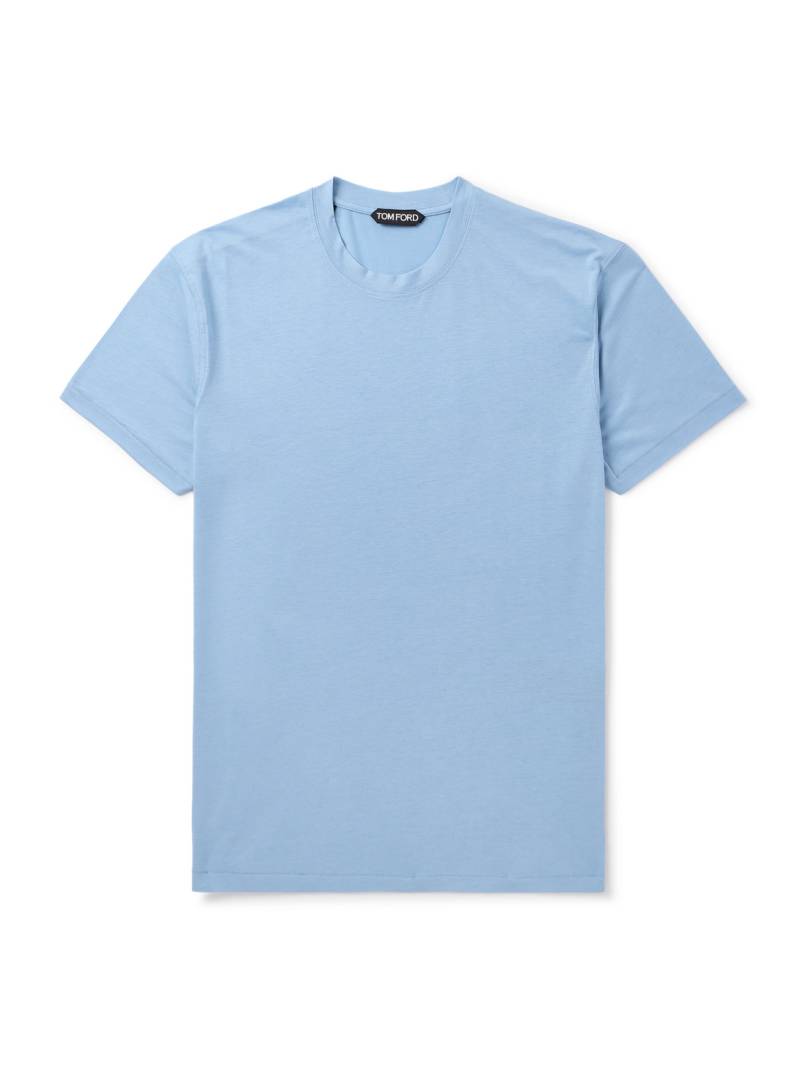 TOM FORD - Lyocell and Cotton-Blend Jersey T-Shirt - Men - Blue - IT 48 von TOM FORD