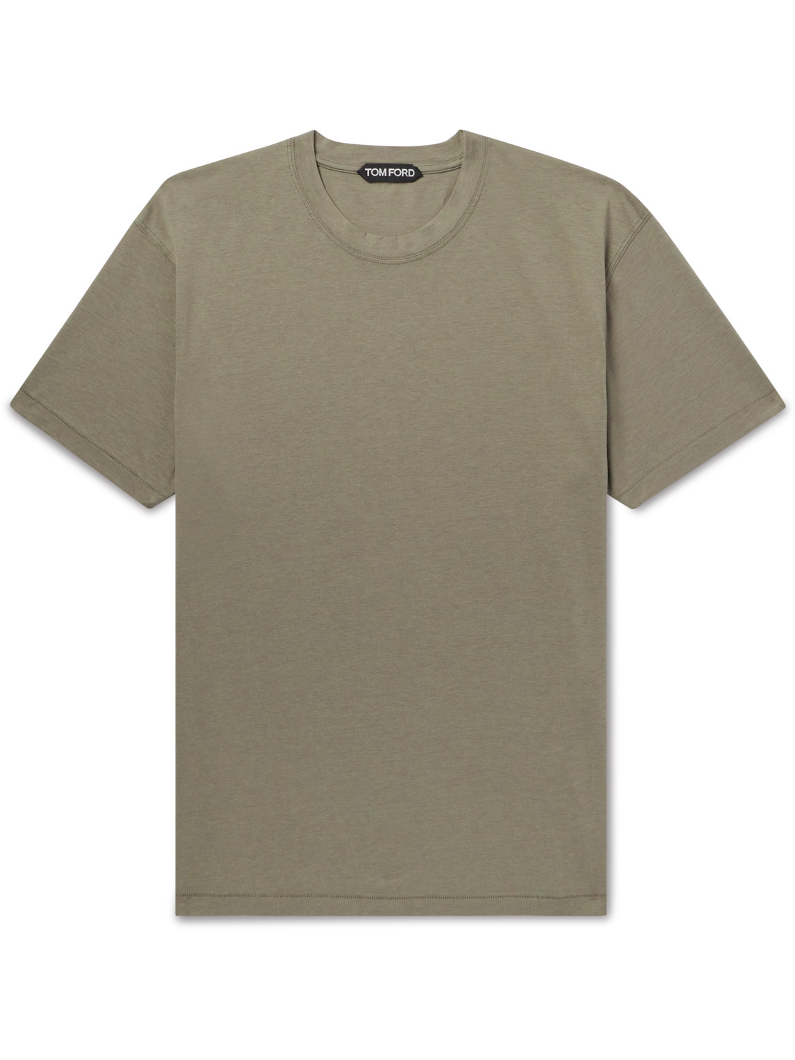 TOM FORD - Slim-Fit Lyocell and Cotton-Blend Jersey T-Shirt - Men - Green - IT 60 von TOM FORD