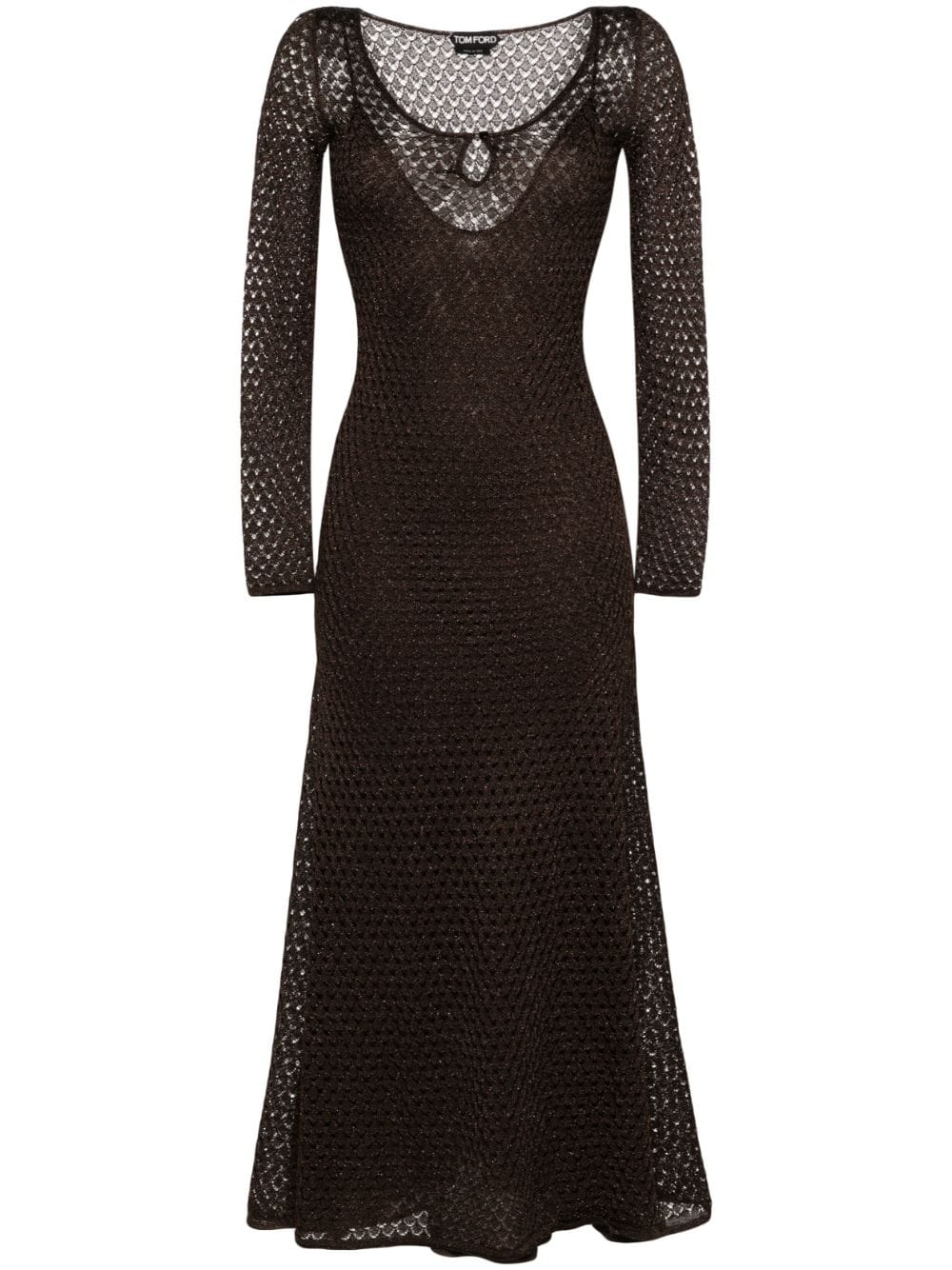 TOM FORD Maxikleid mit Lurex - Braun von TOM FORD