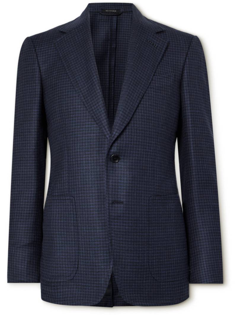 TOM FORD - O'Connor Houndstooth Wool-Blend Blazer - Men - Blue - IT 52 von TOM FORD