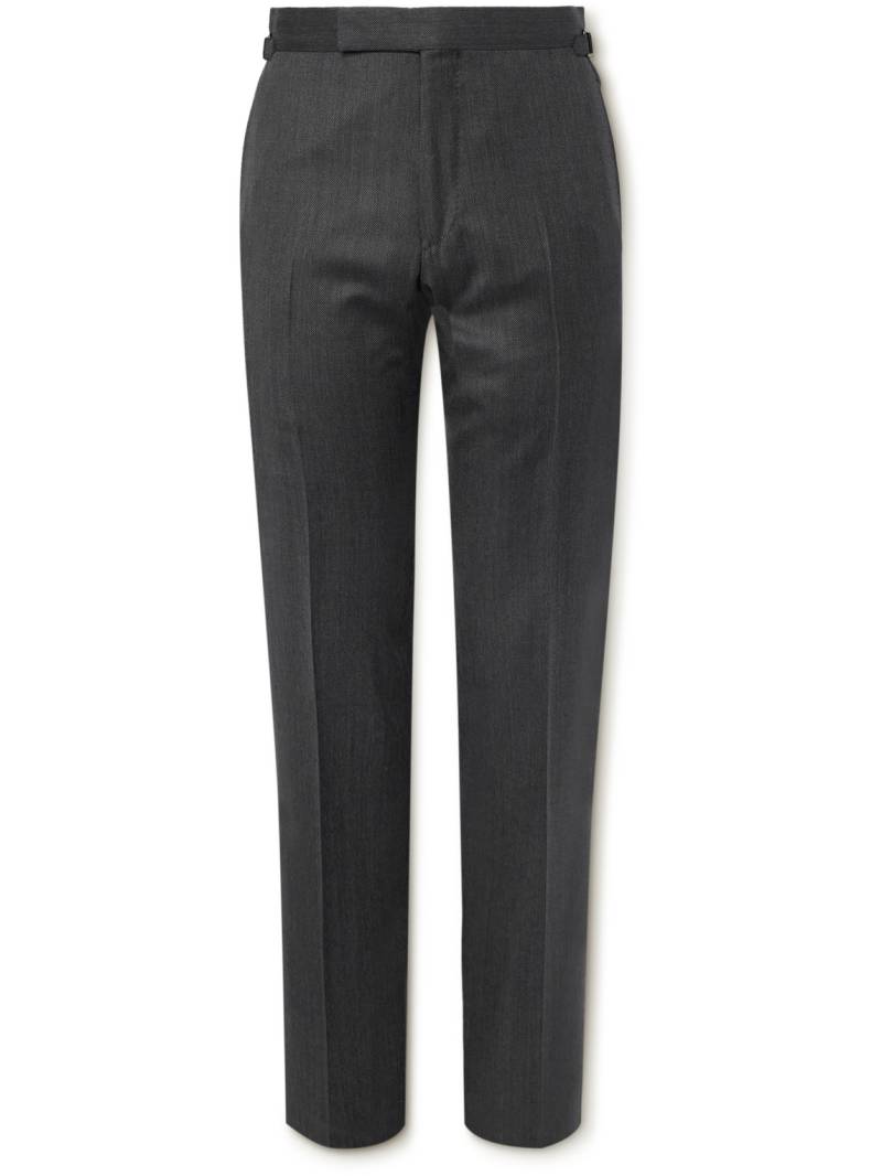 TOM FORD - O'Connor Tapered Birdseye Textured-Wool Suit Trousers - Men - Gray - IT 50 von TOM FORD