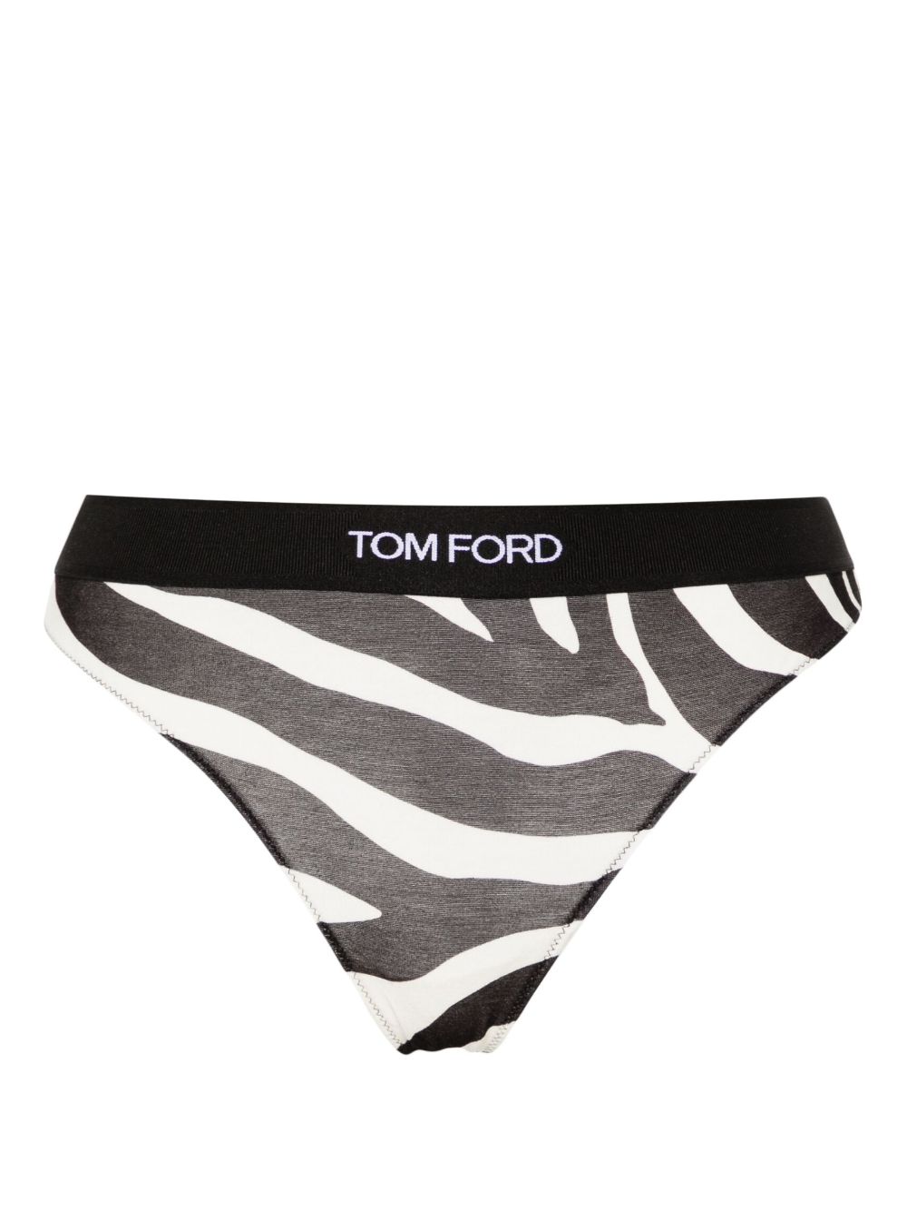 TOM FORD Optical Tanga mit Zebra-Print - Weiß von TOM FORD