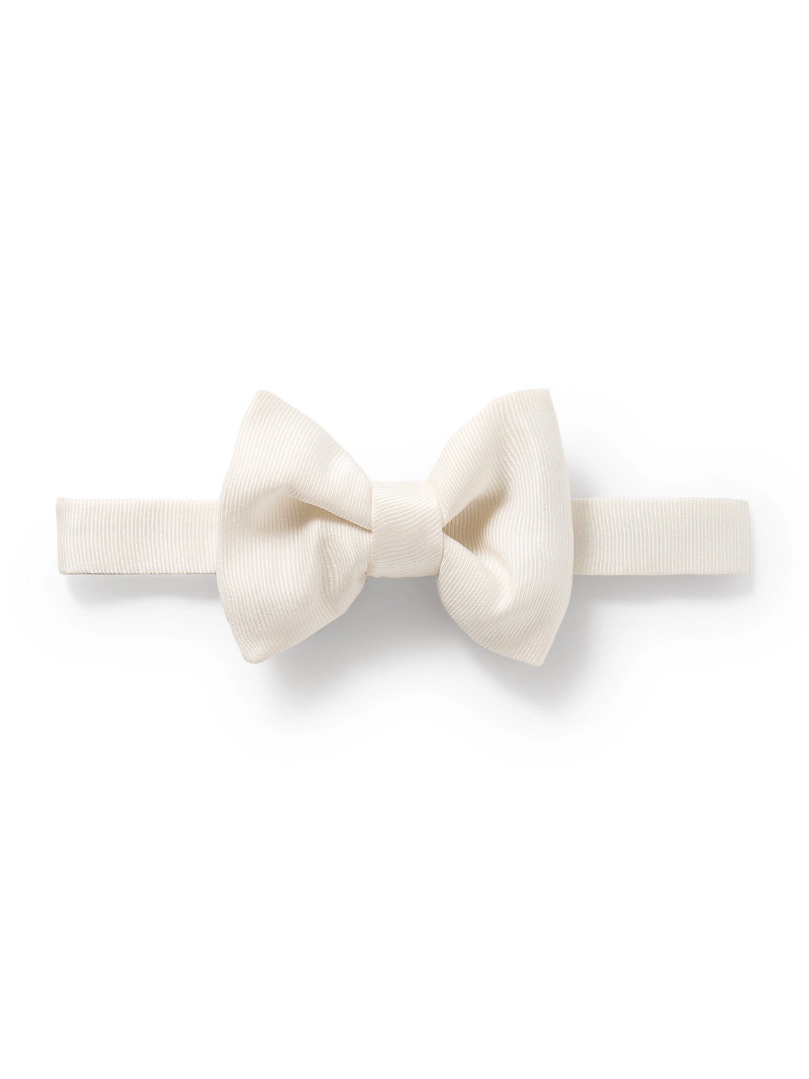 TOM FORD - Pre-Tied Silk-Grosgrain Bow Tie - Men - Neutrals von TOM FORD